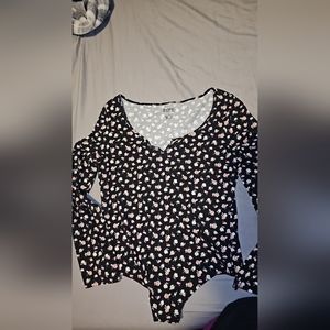 Pink black bodysuit never worn